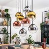 Gastor Hanglamp, Kogellampje, Hanglamp Chroom, Goud, Duidelijk, Koperkleurig, Rookkleurig, 8-lichts