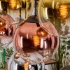 Gastor Hanglamp, Kogellampje, Hanglamp Chroom, Goud, Duidelijk, Koperkleurig, Rookkleurig, 8-lichts