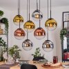 Gastor Hanglamp, Kogellampje, Hanglamp Chroom, Goud, Duidelijk, Koperkleurig, Rookkleurig, 8-lichts
