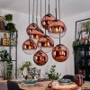 Gastor Hanglamp, Kogellampje, Hanglamp Duidelijk, Koperkleurig, 8-lichts