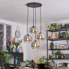 Koyoto Hanglamp, Kogellampje, Cluster hanglamp Chroom, Duidelijk, Rookkleurig, 4-lichts