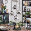 Koyoto Hanglamp, Kogellampje, Cluster hanglamp Chroom, Duidelijk, Rookkleurig, 4-lichts