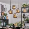 Ripoll Hanglamp, Kogellampje, Cluster hanglamp Rookkleurig, 4-lichts