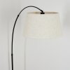 Bassagoda Staande lamp, Booglampen Zwart, 1-licht, Stoffen kap