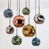 Ripoll Hanglamp, Kogellampje, Hanglamp Natuurlijke kleuren, Zwart, 8-lichts