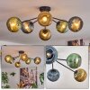 Koyoto Plafondlamp, Kogellampje 73 cm Blauw, Goud, Groen, 6-lichts