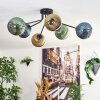 Koyoto Plafondlamp, Kogellampje 73 cm Blauw, Goud, Groen, 6-lichts