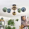 Koyoto Plafondlamp, Kogellampje 73 cm Blauw, Goud, Groen, 6-lichts