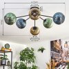 Koyoto Plafondlamp, Kogellampje 73 cm Blauw, Goud, Groen, 6-lichts