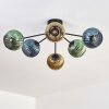 Koyoto Plafondlamp, Kogellampje 73 cm Blauw, Goud, Groen, 6-lichts