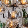 Gastor Hanglamp, Kogellampje, Hanglamp Amber, Chroom, Duidelijk, Rookkleurig, 8-lichts
