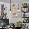 Koyoto Hanglamp, Kogellampje, Cluster hanglamp Amber, Duidelijk, 4-lichts