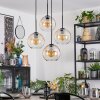 Koyoto Hanglamp, Kogellampje, Cluster hanglamp Amber, Duidelijk, 4-lichts