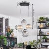 Koyoto Hanglamp, Kogellampje, Cluster hanglamp Amber, Duidelijk, Rookkleurig, 4-lichts