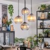 Koyoto Hanglamp, Kogellampje, Cluster hanglamp Amber, Duidelijk, Rookkleurig, 4-lichts
