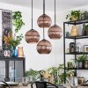 Koyoto Hanglamp, Kogellampje, Cluster hanglamp Koperkleurig, 4-lichts