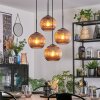 Koyoto Hanglamp, Kogellampje, Cluster hanglamp Koperkleurig, 4-lichts