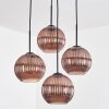 Koyoto Hanglamp, Kogellampje, Cluster hanglamp Koperkleurig, 4-lichts