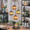 Koyoto Hanglamp, Kogellampje, Cluster hanglamp Blauw, Groen, Koperkleurig, 4-lichts