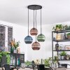 Koyoto Hanglamp, Kogellampje, Cluster hanglamp Blauw, Groen, Koperkleurig, 4-lichts