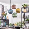 Koyoto Hanglamp, Kogellampje, Cluster hanglamp Blauw, Goud, Groen, Koperkleurig, 4-lichts
