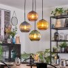 Koyoto Hanglamp, Kogellampje, Cluster hanglamp Blauw, Goud, Groen, Koperkleurig, 4-lichts