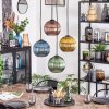 Koyoto Hanglamp, Kogellampje, Cluster hanglamp Blauw, Goud, Groen, Koperkleurig, 4-lichts