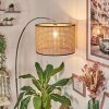 Ramila Staande lamp, Booglampen Chroom, Zwart, 1-licht, Stoffen lampenkap