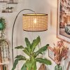 Ramila Staande lamp, Booglampen Chroom, Zwart, 1-licht, Stoffen lampenkap