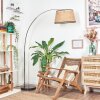 Ramila Staande lamp, Booglampen Chroom, Zwart, 1-licht, Stoffen kap