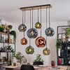 Ripoll Hanglamp, Kogellampje, Hanglamp Natuurlijke kleuren, Zwart, 8-lichts