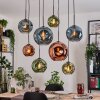 Ripoll Hanglamp, Kogellampje, Hanglamp Natuurlijke kleuren, Zwart, 8-lichts