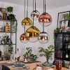 Gastor Hanglamp, Kogellampje, Hanglamp Chroom, Goud, Duidelijk, Koperkleurig, Rookkleurig, 6-lichts