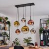 Gastor Hanglamp, Kogellampje, Hanglamp Chroom, Goud, Duidelijk, Koperkleurig, Rookkleurig, 6-lichts