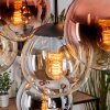 Gastor Hanglamp, Kogellampje, Hanglamp Amber, Chroom, Duidelijk, Koperkleurig, Rookkleurig, 8-lichts