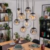 Gastor Hanglamp, Kogellampje, Hanglamp Amber, Duidelijk, Rookkleurig, 8-lichts