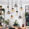 Gastor Hanglamp, Kogellampje, Hanglamp Amber, Duidelijk, Rookkleurig, 8-lichts