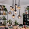 Gastor Hanglamp, Kogellampje, Hanglamp Amber, Duidelijk, Rookkleurig, 8-lichts