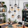 Gastor Hanglamp, Kogellampje, Hanglamp Amber, Duidelijk, Rookkleurig, 8-lichts