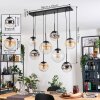 Gastor Hanglamp, Kogellampje, Hanglamp Amber, Duidelijk, Rookkleurig, 8-lichts