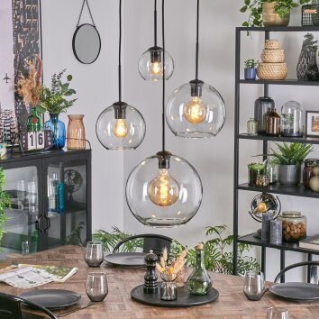 Koyoto Hanglamp, Kogellampje, Cluster hanglamp Duidelijk, 4-lichts