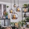 Koyoto Hanglamp, Kogellampje, Cluster hanglamp Chroom, Rookkleurig, 4-lichts