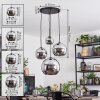 Koyoto Hanglamp, Kogellampje, Cluster hanglamp Chroom, Rookkleurig, 4-lichts