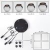 Koyoto Hanglamp, Kogellampje, Cluster hanglamp Chroom, Rookkleurig, 4-lichts