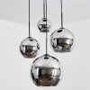 Koyoto Hanglamp, Kogellampje, Cluster hanglamp Chroom, Rookkleurig, 4-lichts