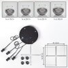 Koyoto Hanglamp, Kogellampje, Cluster hanglamp Duidelijk, Rookkleurig, 4-lichts