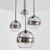 Koyoto Hanglamp, Kogellampje, Cluster hanglamp Duidelijk, Rookkleurig, 4-lichts