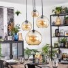 Koyoto Hanglamp, Kogellampje, Cluster hanglamp Amber, 4-lichts