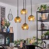 Ripoll Hanglamp, Kogellampje, Cluster hanglamp Goud, Duidelijk, 4-lichts