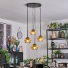 Ripoll Hanglamp, Kogellampje, Cluster hanglamp Goud, Duidelijk, 4-lichts